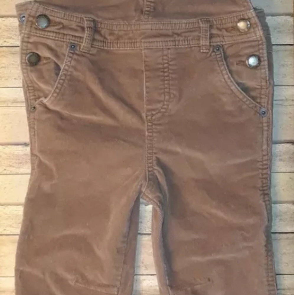 Sold! Oshkosh Brown Khaki Corduroy Overalls Pants - Picture 4 of 6